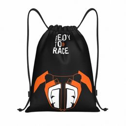 ready To Race Bitumen Bike Drawstring Backpack Sports Gym Sackpack Motocross Enduro Motorcycle String Bags for Hiking 62T6#