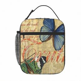 musical Butterflies 3 Debbie Dewitt Lunch Tote Thermal Bag Lunch Bags Bags Women'S Lunch Bags z2m1#