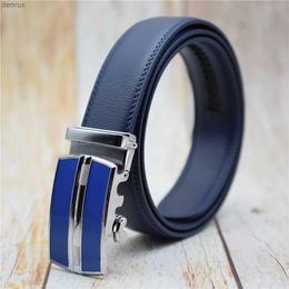 Waist Chain Belts Cow Leather Designer Belt for Men Black/blue/white/brown/red Mens Leather Belt for Jeans 2022 Fashionable Automatic Buckle BeltL240416