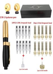 2 IN 1 New High Pressure Hyaluronic Pen 2 in 1 hyaluron Pen For Tattoo Tip hyaluron gun 03ml 05ml head Q05085523461