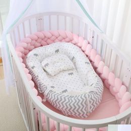 Bed Rails 85X55Cm Portable Baby Pressureproof Crib Bionic Pillow Mommy Hug Travel Removable Born Slee Nest 230601 Drop Delivery Kids M Otjic