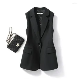Women's Vests Blazer Vest Coat 2024 Spring Summer Temperament Design Sense Ladies Suit Versatile Appear Thin Lady Waistcoat