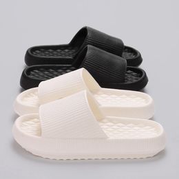 Lucyever 2024 Summer Nonslip Soft Cloud Slipper Comfy Eva Thick Platform Slides Woman Couple Bathroom Home Flip Flops 45 240412