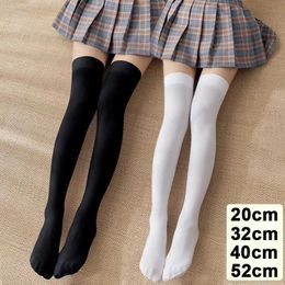 Sexy Socks JK Woman Socks Cute Black White Lolita Long Tight Socks Solid Colour Knee High Socks Fashion Kawaii Cosplay Sexy Nylon Stockings 240416