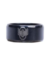 New Arrival Black Ohio State University Sign Stainless Steel Men Ring Male Ring3026817