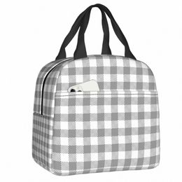 popular Gingham Chequered Insulated Lunch Bag Geometric Plaid Leakproof Cooler Thermal Lunch Box For Women Kids Picnic Food Bags z63a#