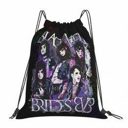 black Veil Brides Band Drawstring Bags Gym Bag Newest Softback Sports Style Multi-functi 37Lq#
