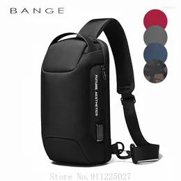 Backpack Men Chest Bag Anti-thief Scratch Resistant Crossbody Waterproof Shoulder Bags USB Charging Male Short Trip Pack