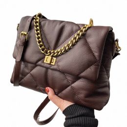 popular Texture Bag Female 2022 New Fi Autumn and Winter Diamd Crossbody Bag Soft Leather Autumn and Winter Chain Big Bag l0R6#