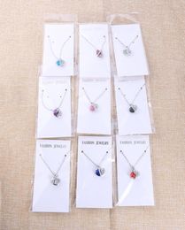 Heart Pendant Necklace for Women Fashion 925 Sterling Silver Chains Charms Jewellery Zircon Crystal Diamond Rhinestone Ladies Love N6599071