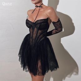New Lace Sexy Prom Dress For Black Girls Sweetheart Short Mini Lace Up Graduation Party Gowns For Women Birthday Dresses Robe De Soiree