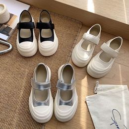 Cloud Shoes~Spring 2024 New Thick Sole Ugly Cute Round Head Small Fragrant Canvas Casual Board Shoes for Women
