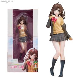 Action Toy Figures 26CM Anime Figure Ogiwara Sayu Shave The Beard And Pick Up Schoolgirl Sitting Uniforms Model Ornaments Collection Doll Toys Gift Y240415