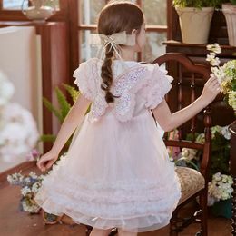 Girl Dresses Summer Children's Fashion Dress Princess Party Girl's Bow Sequin Dance Baby Cute Clothing Group