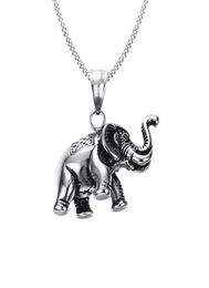 Hip Hop Style Stainless Steel Elephant Casting Pendant Necklace BXG024 Personality Charm Dangle Chain Jewellery Fashion Punk Rock Ac4489620