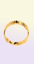 Stainless Steel Rhombicshaped Honeycomb Gold Bracelet Women For Woman Fashion Jewelry Gift Charm Bracelets6873615