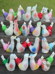 Creative Water Bird Whistle Clay Bird Ceramic Glazed Song Chirps Bathtime Kids Toys Gift Christmas Party Favour Home Decoration DBC3753999