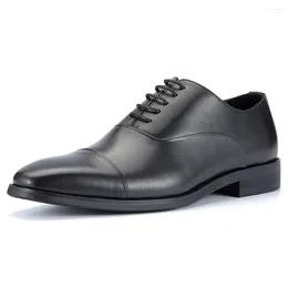 Dress Shoes 2024 Handcrafted Men's Genuine Leather Oxford Comfortable Durable Business Formal Top Layer Cowhide