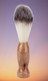 Badger Hair Barber Shaving Brush Razor Brushes with Wood Handle Men039s Salon Facial Beard Cleaning Tool4164377