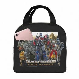 transformers Rise Of The Beasts Lunch Bags Bento Box Lunch Tote Resuable Picnic Bags Cooler Thermal Bag for Woman Student School L3Pt#