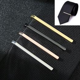 Simple Fashion Tie Clips MenS Metal Necktie Daily Business Wedding Ceremony Clip Pin Men Party Jewellery Accessories Gift 240408
