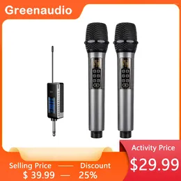 Microphones GAW-010B Professional Wireless Mic System Dynamic Handheld Vocal Karaoke Echo Microphone Interview