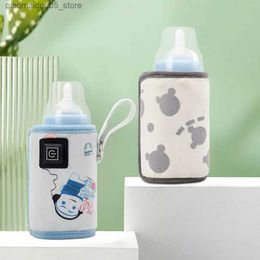 Bottle Warmers Sterilizers# 1 set of practical baby bottles warm and cute printed bottle heaters convenient for travel portable bottle heater cover Q240416