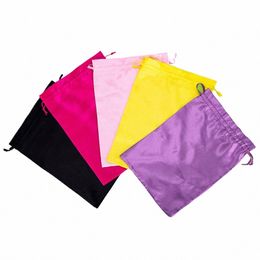 10/20pcs Free Custom Logo Satin Bags With Drawstring Satin Packaging Bags For Bundles,Wigs,Hair Extensis,Tools,Gift Bags U6pP#