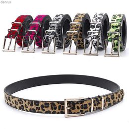 Waist Chain Belts Leopard Leather Belt for Women Fashion Casual Versatile Coat Jeans Accessories Gothic Retro Trend Luxury y2k Girls WaistbandL240416