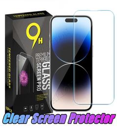 9H Premium Explosion Transparent Tempered Glass Screen Protector Film Guard For iPhone 14 Pro Max 13 mini 12 11 XS XR X 8 7 6 6S P4610182