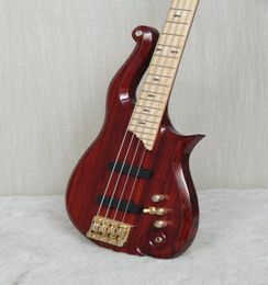 Promotion Diamond Series Prince Cloud 4 strings Electric Wine Red Dark Bass Guitar Maple Fingeboard Gold Hardware6607487