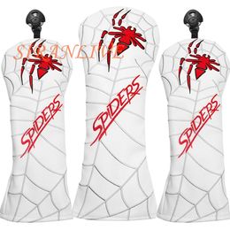 Spider Golf Club Head Covers for Driver Cover Fairway Cover Hybrid Cover Blade Putter Covers PU Leather Headcover 240416