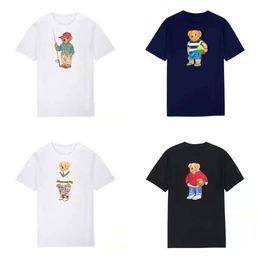 T Mens Designer T-shirt Fashion Bear Pattern Print Summer Top Quality Tee Color Womens Tshirt Breathable Shirt Short Sleeved Clothes S-2XL -shirt op ee shirt