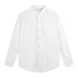 Camisas masculinas top small cavalos de qualidade bordada blusa de manga comprida cor sólida fit fit