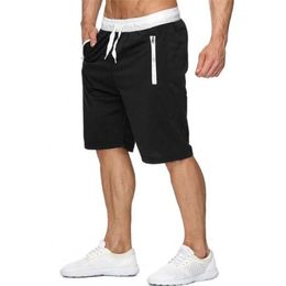 Mens Sports Pocket Solid Drawstring Board Trunk Beach Short Pants Shorts Summer Thin Trousers Zippered Loose Sweatpants 240409