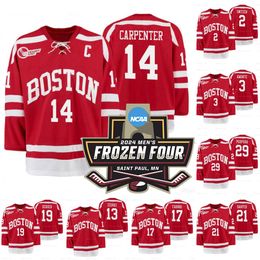 Boston University Frozen Four Jerseys BU Hockey Jersey 37 Matt Brown 18 Jay O'Brien 23 Domenick Fensore 32 Wilmer Skoog 13 Trevor Zegras 3 Tristan Amonte Krys Fabbro