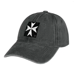 Berets Knights Hospitaller Cross Flag Cowboy Hat Military Tactical Cap Kids Big Size Golf Mens Women's