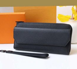 Men designer wallet Genuinel Leather zipper wallets 5A high quality Bank card holder Fashion Black leather coin pouch luxury Clutc9966065