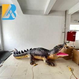 Customised 3 Metres Length Big Inflatable Alligator for Outdoors Indoor Decoration