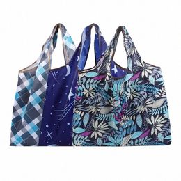 oxford Cloth Folding Shop Bag Big Portable Storage Bag Large-capacity Wable Reusable Foldable Shop Bag Handbags g1id#
