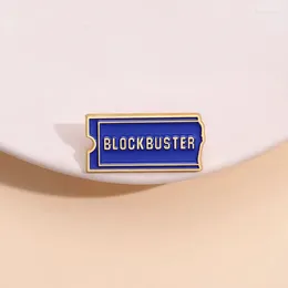 Brooches Blockbuster Video Enamel Pin Custom Films Movie Ticket Hat Lapel For Backpack Badge Retro Collect Jewellery Wholesale