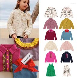 Clothing Sets Kids Clothes Girls MP Brand 2024 Winter Toddler Boys Knitted Sweater Fashion Vintage Pants Cotton Infant Baby Wool Tops