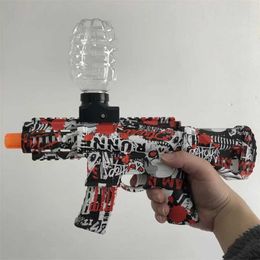 Gun Toys M416 Electric Automate High-speed Gel Ball Toy Gun Burst Orange Plug For Outdoor Interactive Parent-child boy Games 240416