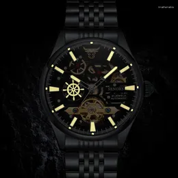 Wristwatches Bull Head Time Tourbillon Mechanical Skeleton Watch For Men Automatic Man Luminous Waterproof Clock Reloj