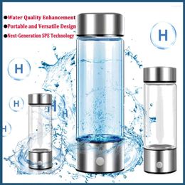 Water Bottles 420ML Hydrogen Bottle Portable Rich Glass Cup Large Capacity Ioniser Machine For Daily Drinking