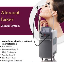 Optical fiber hair removal laser 1064 755nm nd yag laser hair removal machine alexandrite Laser Skin Rejuvenation beauty machine fit to all skin