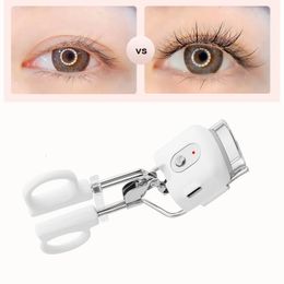 Private Label Mini Beauty Make-Up USB Rechargeable Electric Intelligent Heating Portable Heated Eyelash Curler 240410