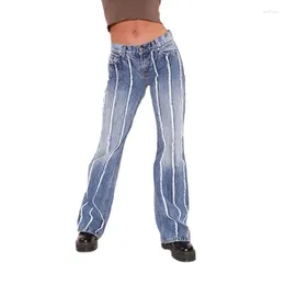 Women's Jeans Sexy For Women Low Waisted Flare With Classic Do Old Wide Leg Long Denim Pants Fashionable Slim Girl's Street