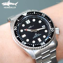 Wristwatches HEIMDALLR SKX007 Automatic NH35 Mechanical Watch Sapphire Ceramic Bezel 200M Water Resistance Luminous Diver