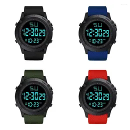 Wristwatches Casual Sports Watch Large Dial Waterproof Multifunctional Digital LED Screen Simple Military